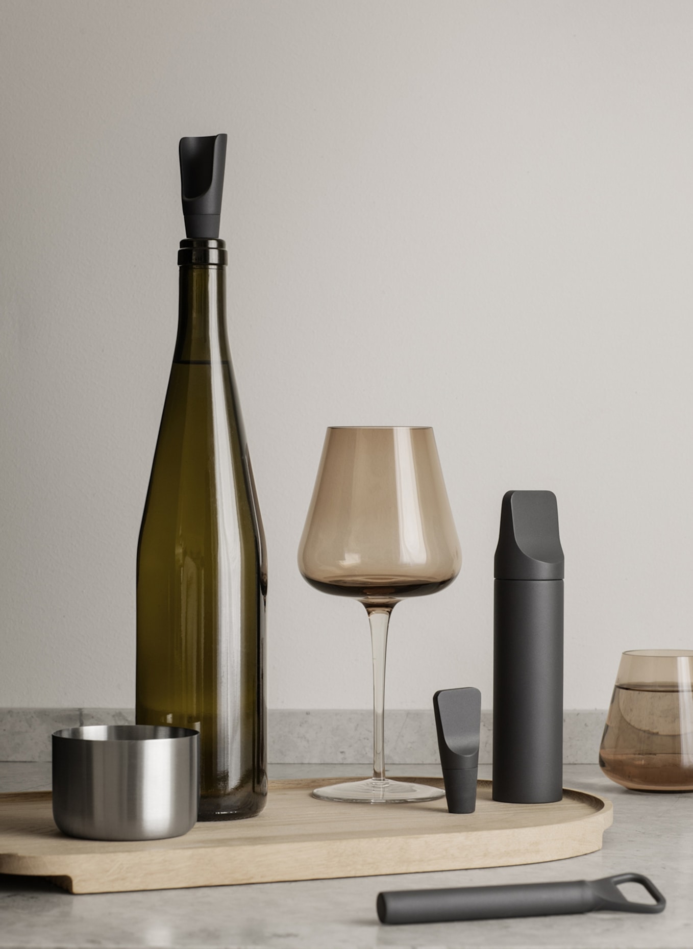 blomus Set 2 Weißweingläser BELO: BRAUN