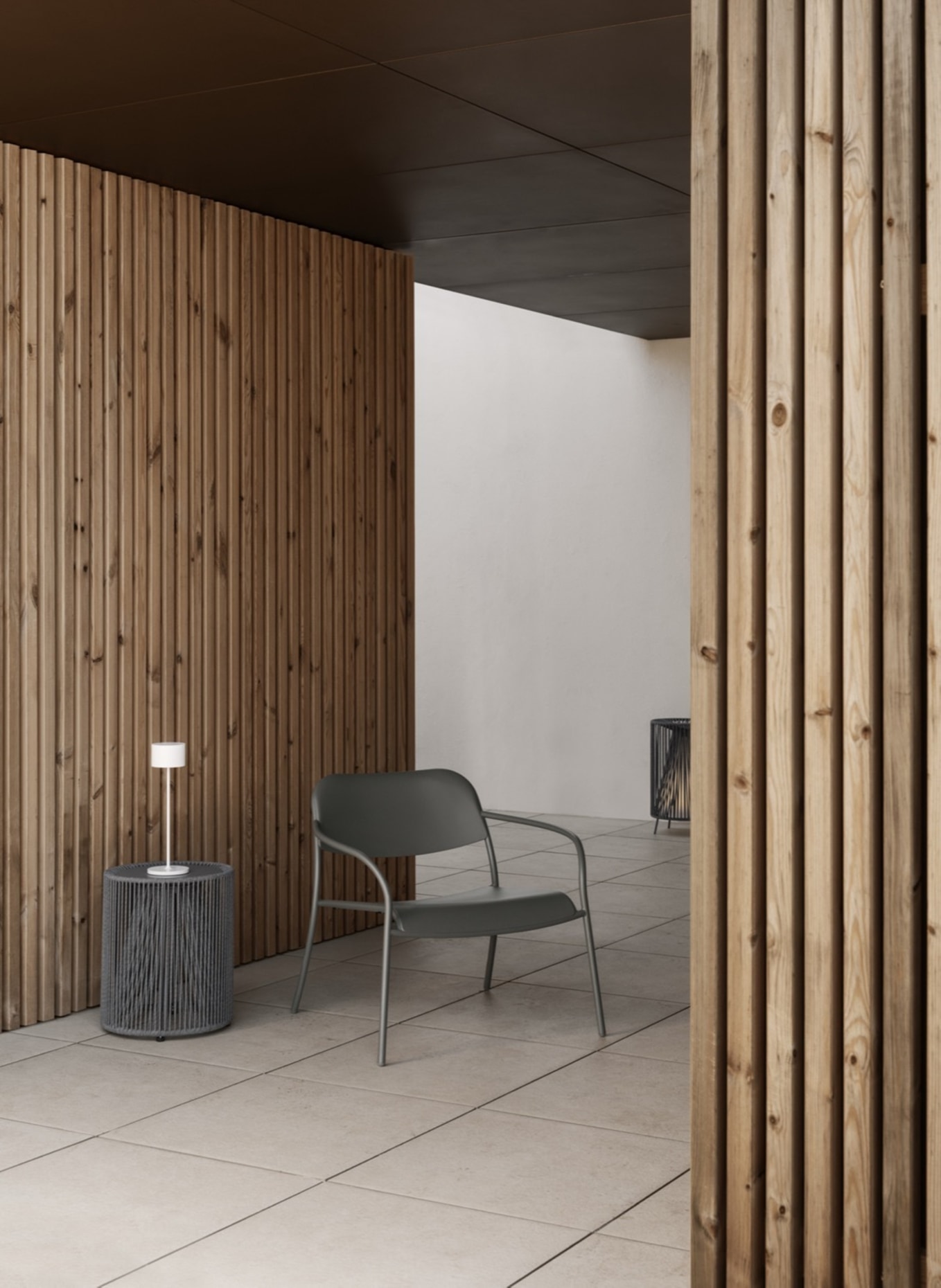 blomus Outdoor Beistelltisch ROPE: DUNKELGRAU