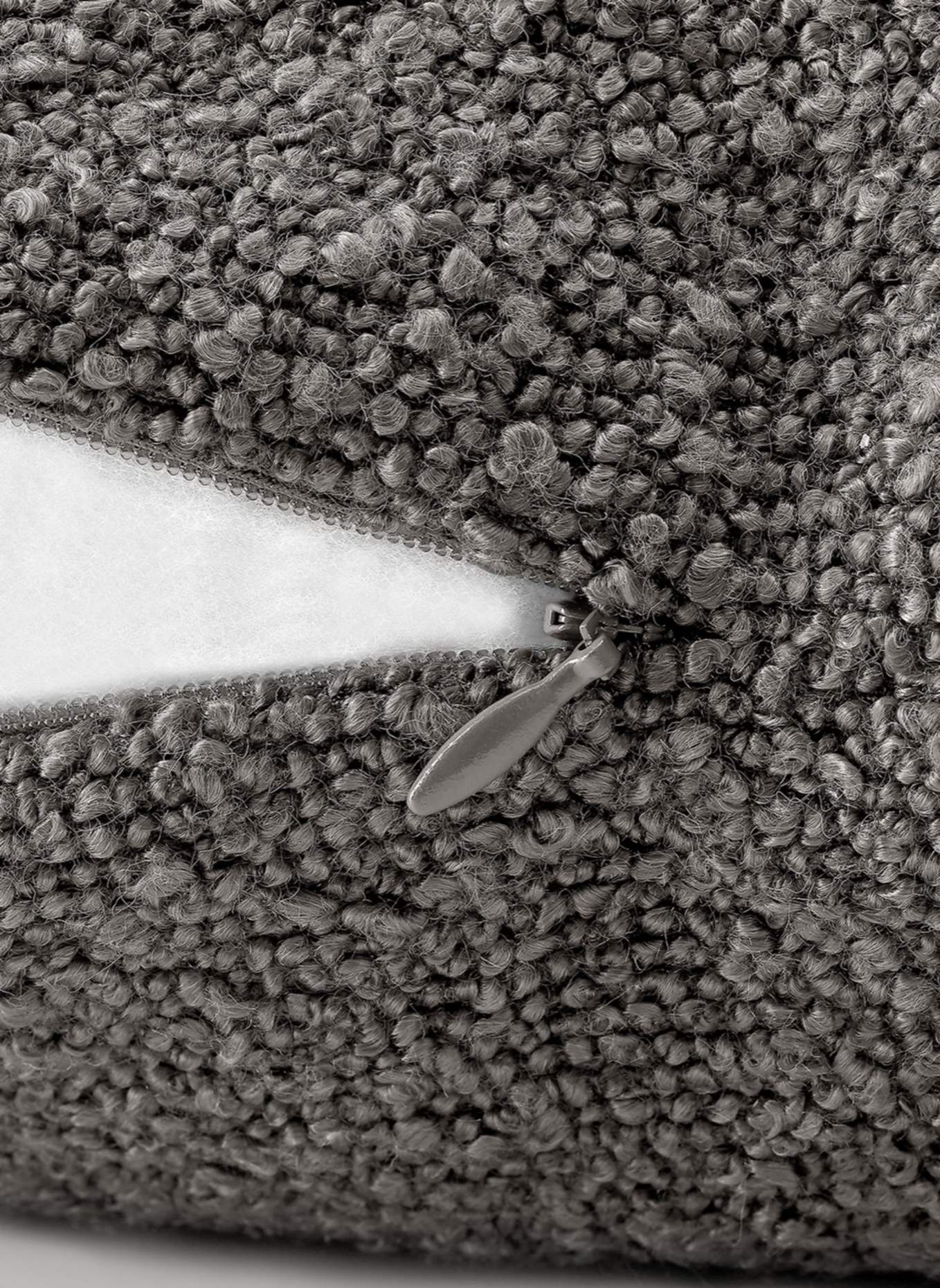 blomus Kissenhülle BOUCLE: DUNKELGRAU