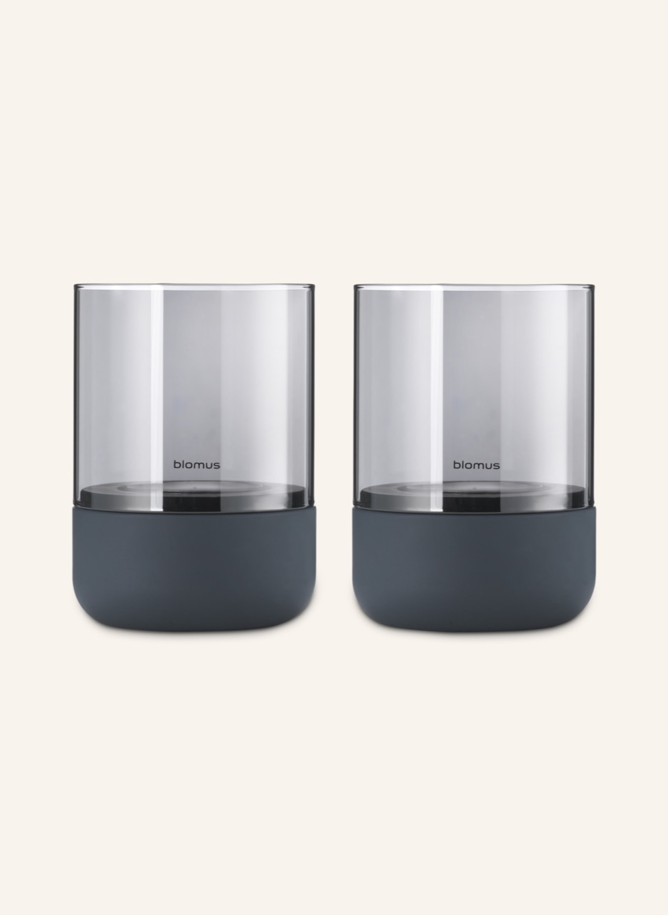 blomus Windlicht CALMA: DUNKELGRAU/ SCHWARZ