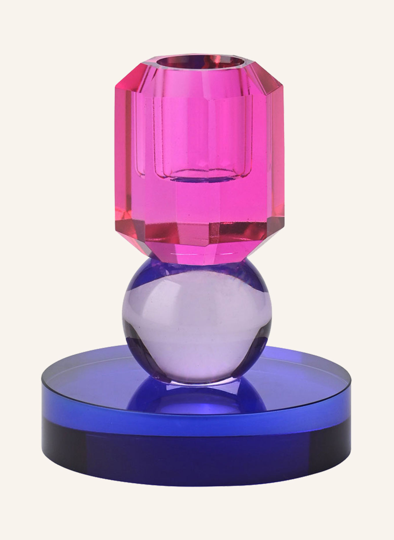 GIFTCOMPANY Kerzenhalter SARI 1 KUGEL: PINK/ LILA