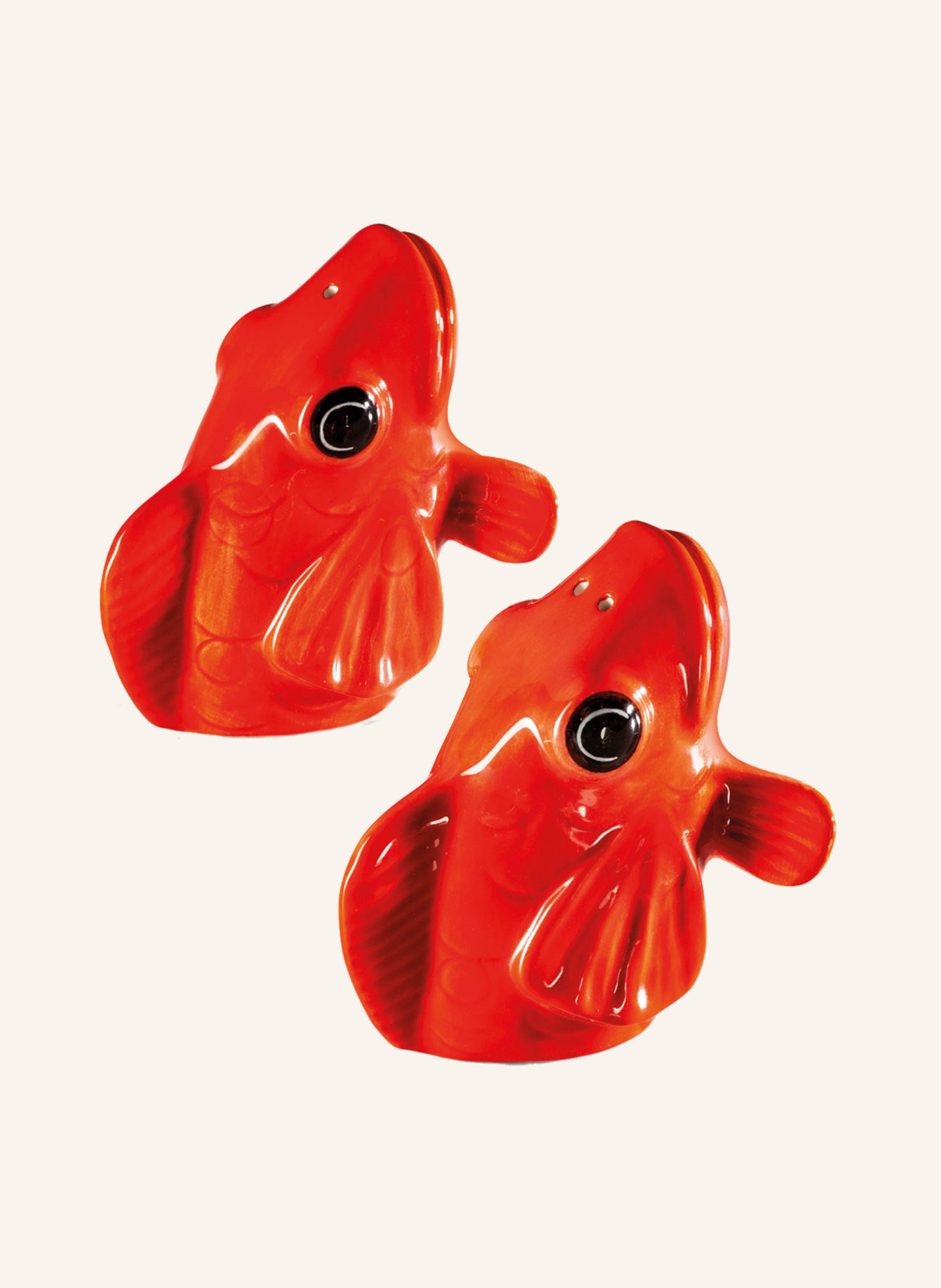 DONKEY Salz- und Pfefferstreuer FISHES FOR DISHES: ROT