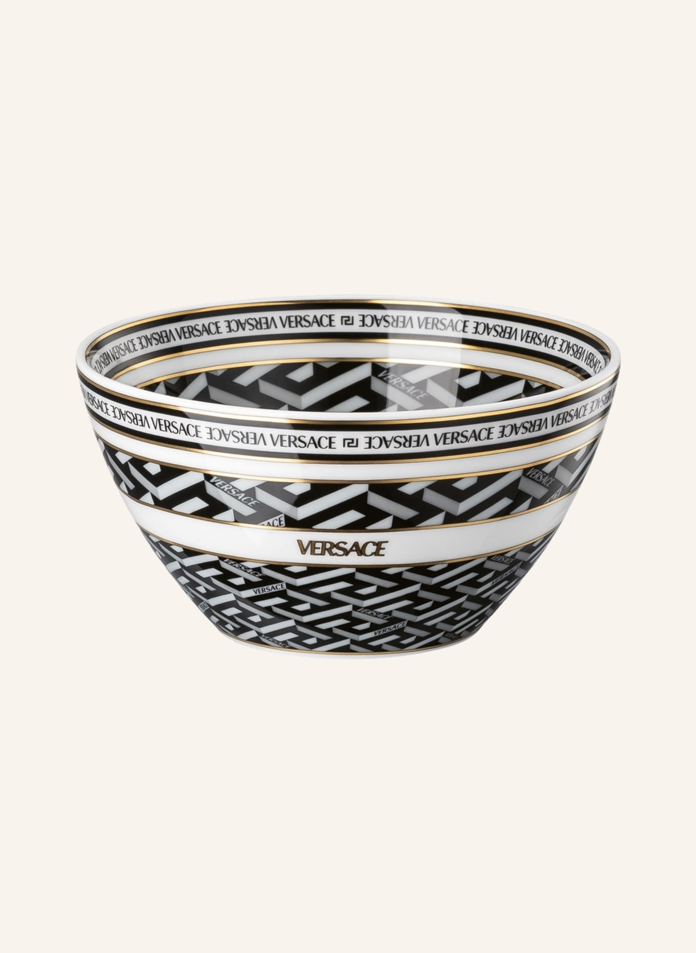 Rosenthal meets VERSACE Bowl LA GRECA SIGNATURE BLACK, Farbe: GOLD (Bild 1)