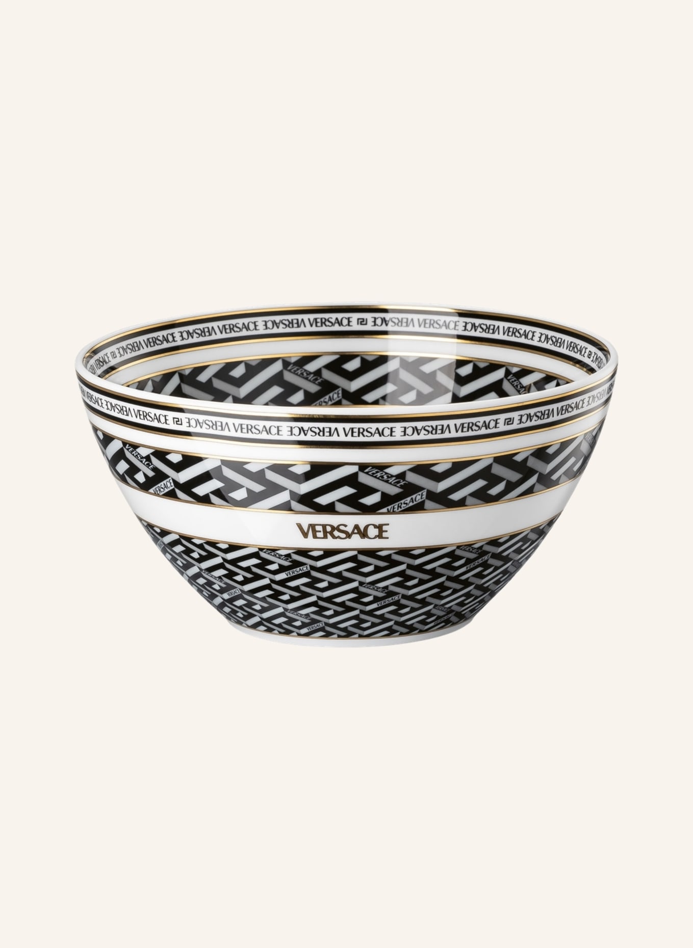 Rosenthal meets VERSACE Bowl LA GRECA SIGNATURE BLACK, Farbe: GOLD (Bild 1)