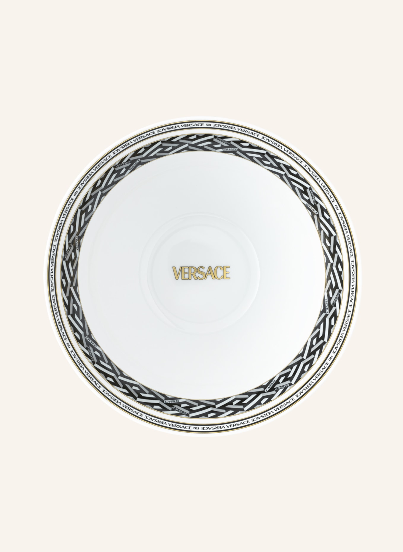 Rosenthal meets VERSACE Bowl LA GRECA SIGNATURE BLACK in gold