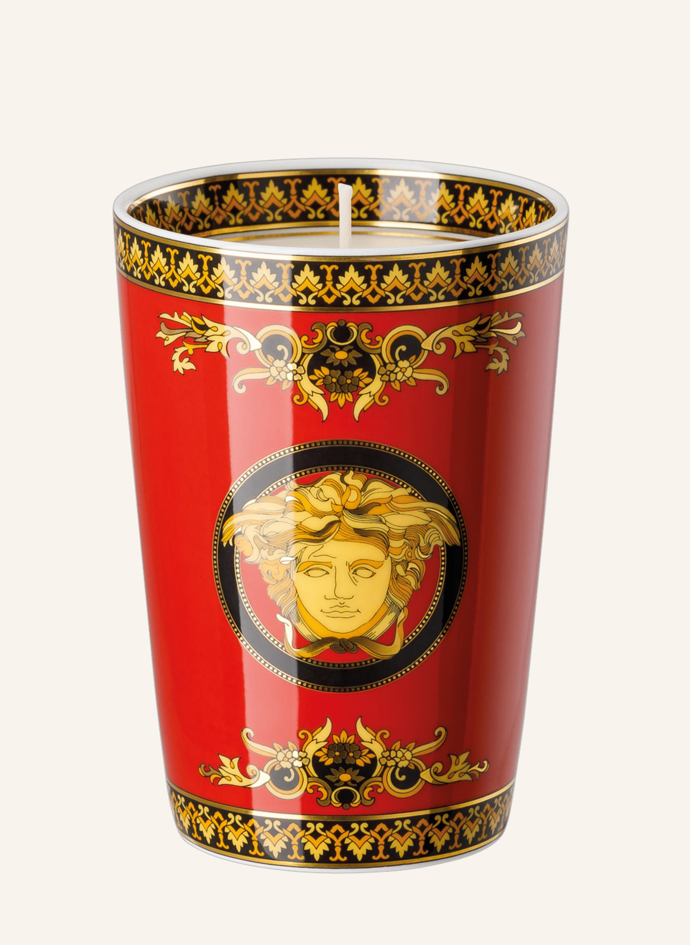 Rosenthal meets VERSACE Tischlicht mit Duftwachs MEDUSA: GOLD