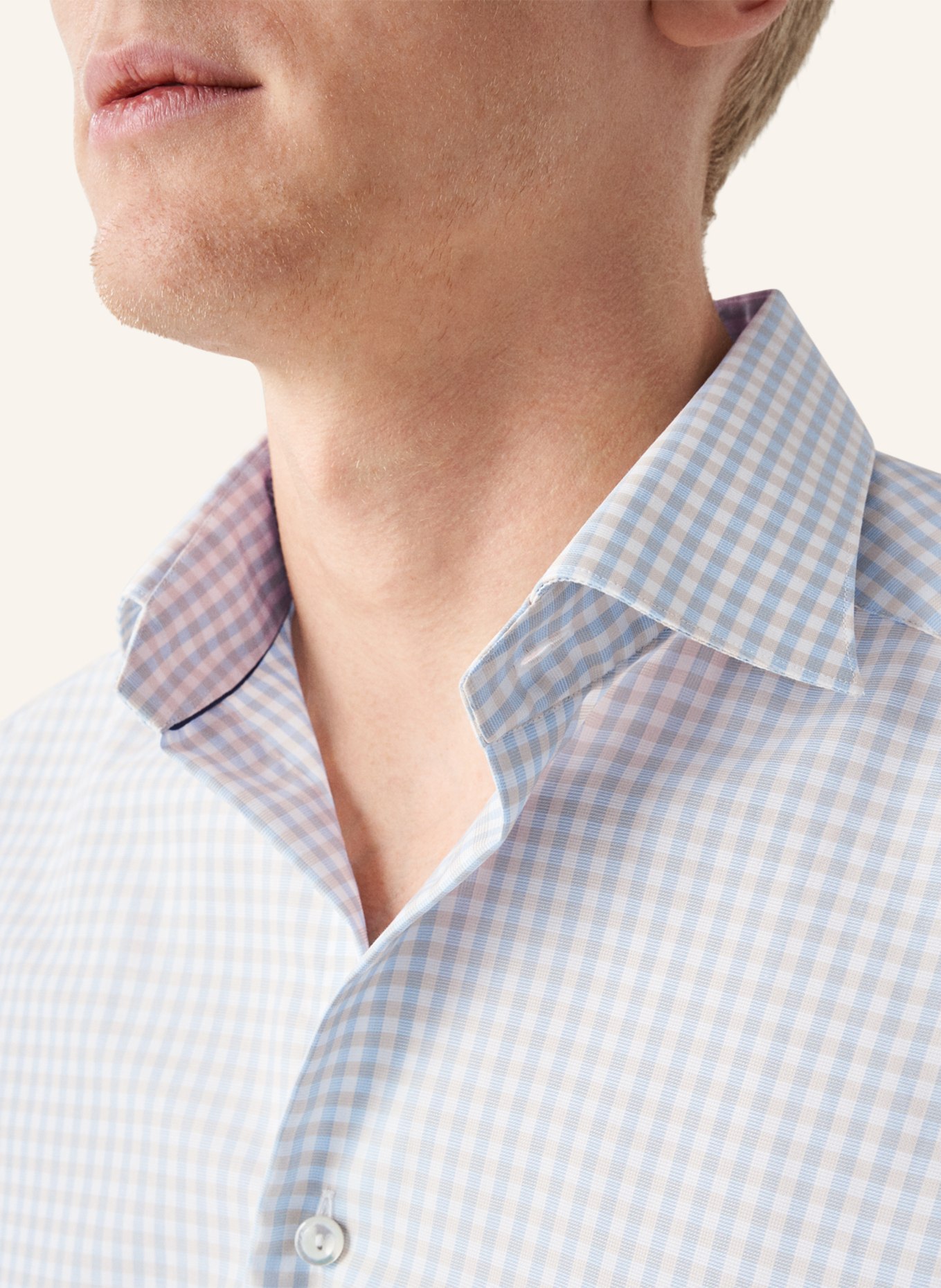 ETON Slim fit Piqué-Hemd, Farbe: BEIGE (Bild 3)