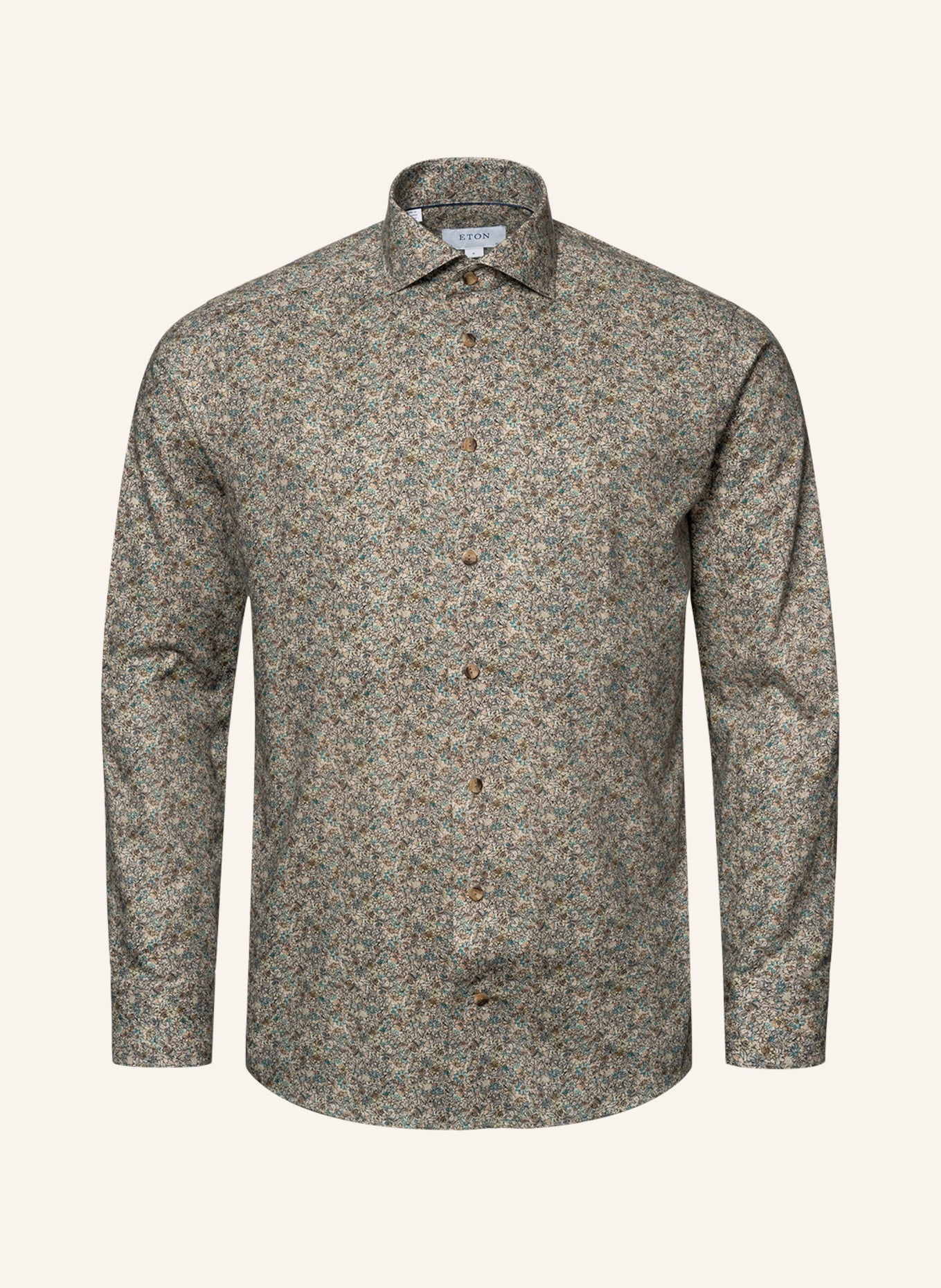 ETON Slim fit Hemd mit floralem print, Farbe: BEIGE (Bild 1)