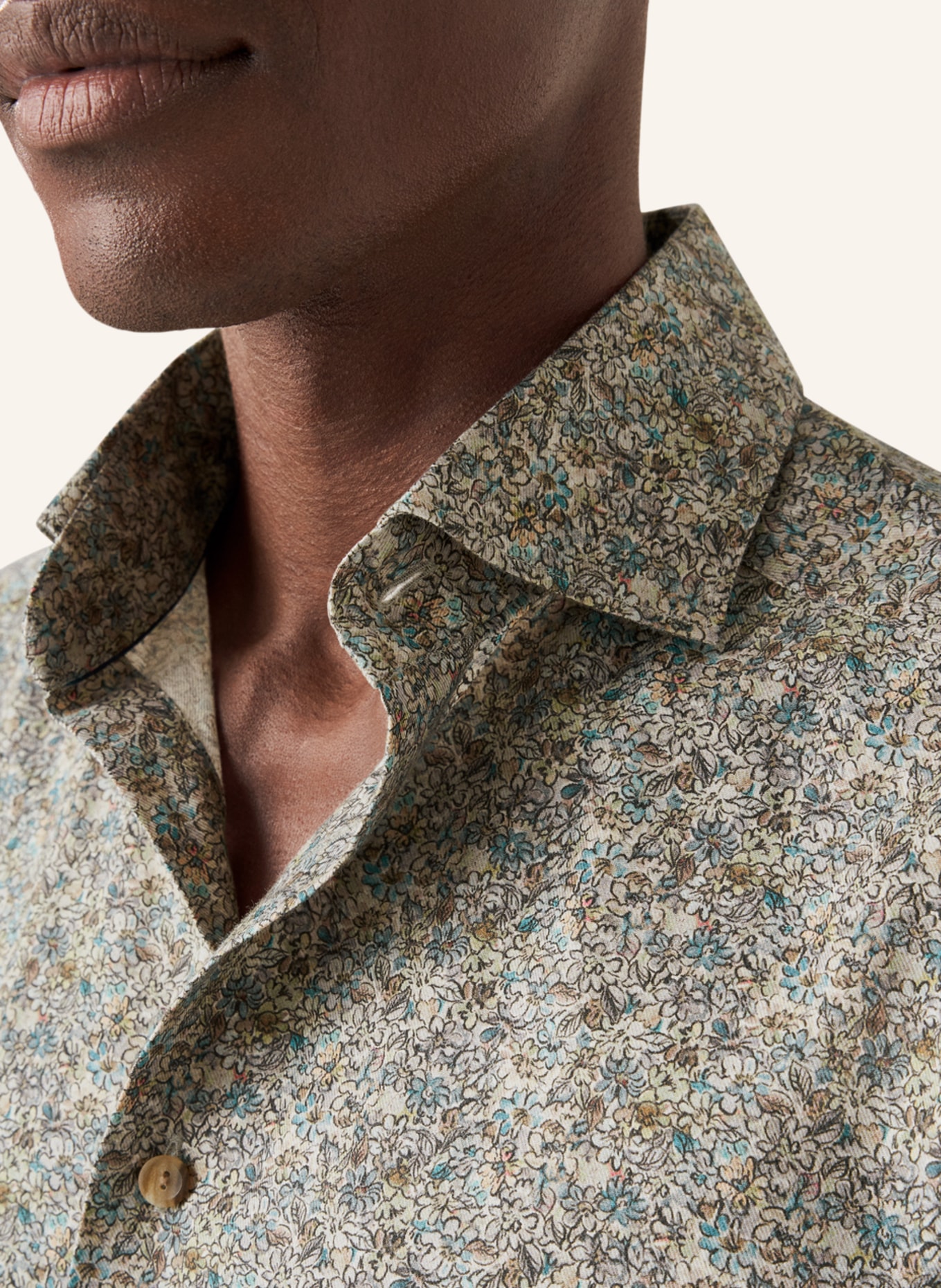 ETON Contemporary fit Hemd mit floralem print, Farbe: BEIGE (Bild 3)
