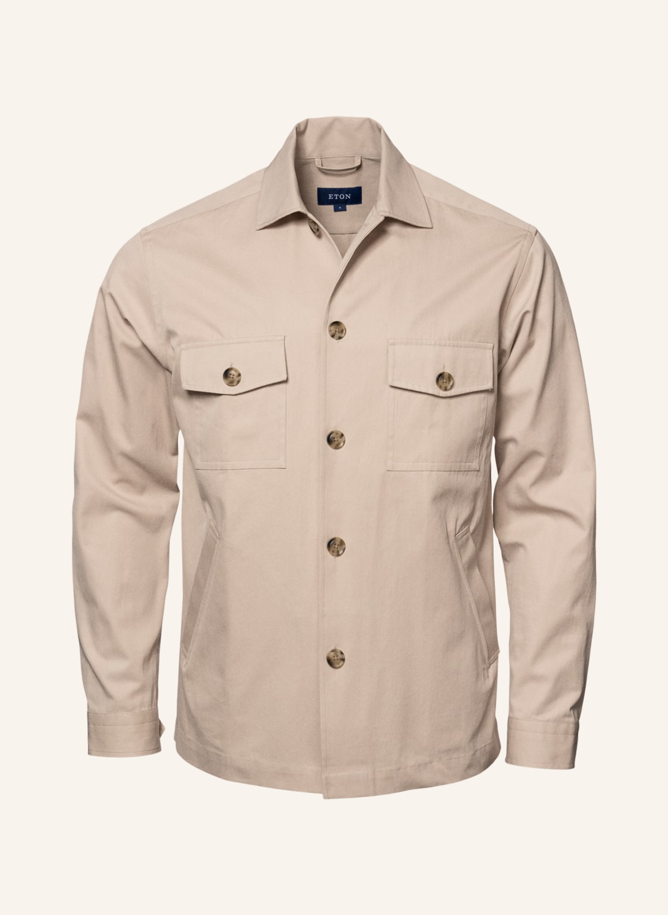 ETON Twill-Overshirt, Farbe: BEIGE (Bild 1)