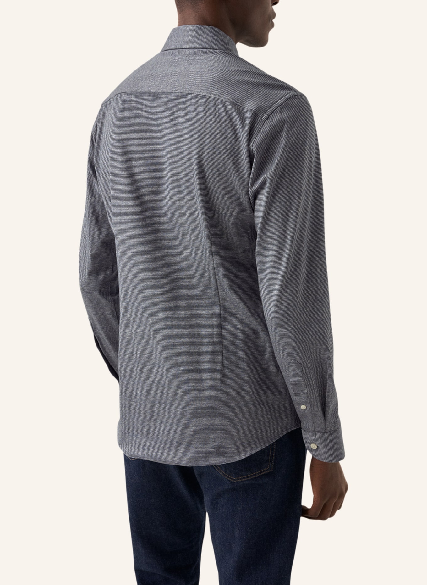 ETON Contemporary fit Strickshirt, Farbe: BLAU (Bild 2)