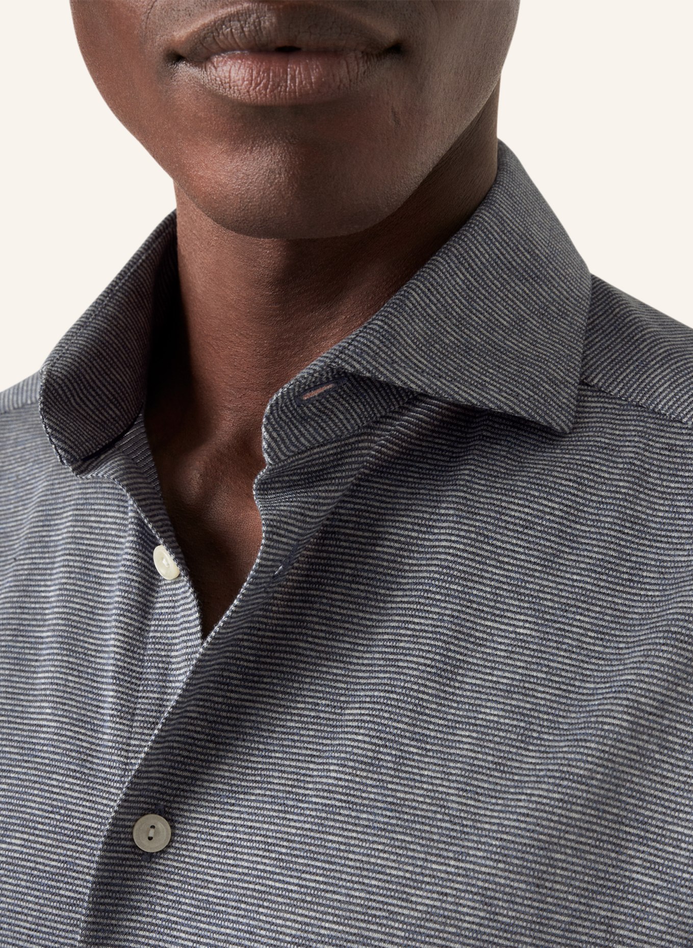 ETON Contemporary fit Strickshirt, Farbe: BLAU (Bild 3)