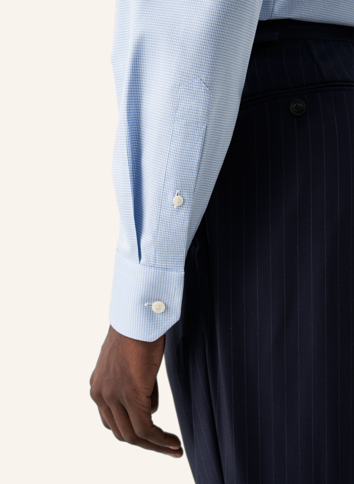 ETON Slim fit Hemd aus Baumwoll-TENCEL™-Stretch, Farbe: BLAU (Bild 4)