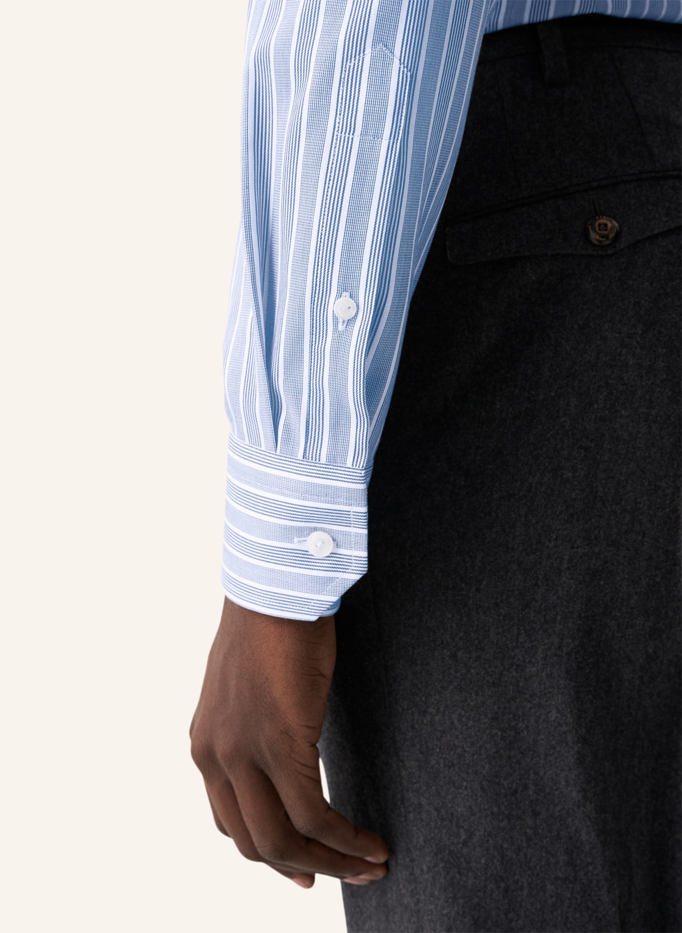 ETON Contemporary fit Hemd aus Baumwoll-TENCEL™-Stretch, Farbe: BLAU (Bild 4)