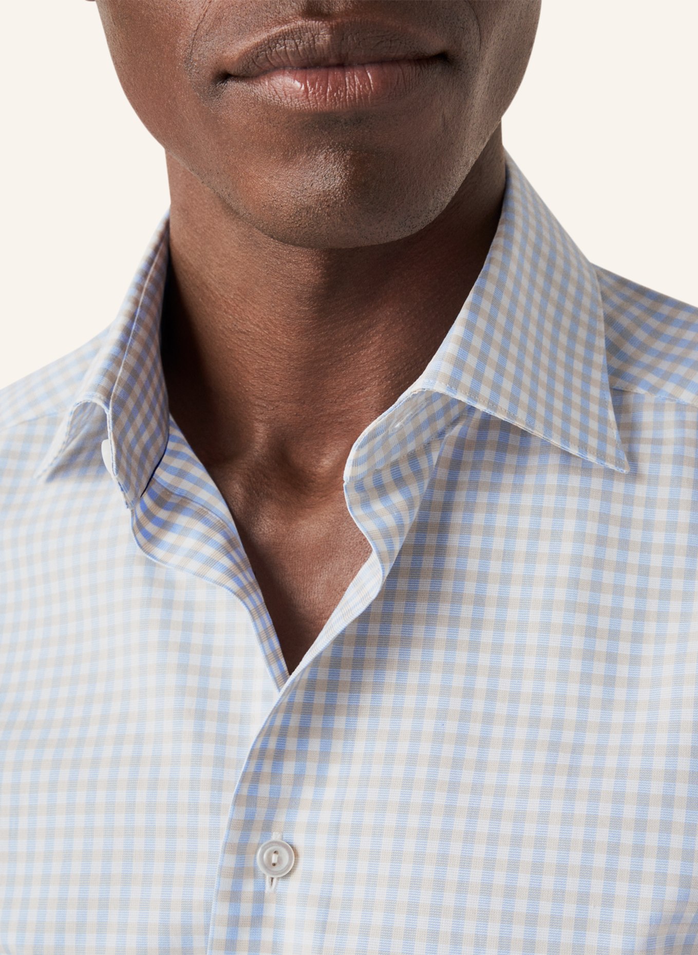 ETON Contemporary fit Piqué-Hemd, Farbe: BEIGE (Bild 3)