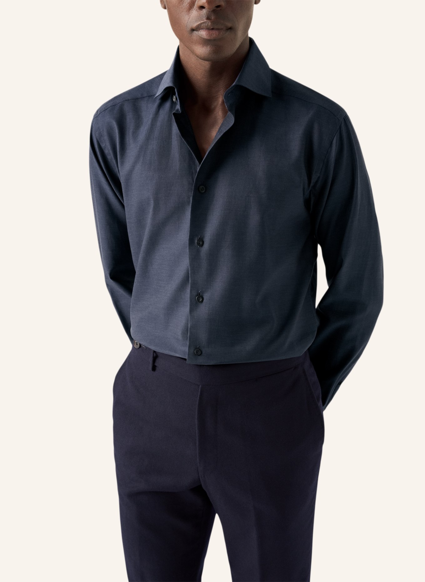 ETON Slim fit Signature-Twill-Hemd, Farbe: DUNKELBLAU (Bild 5)