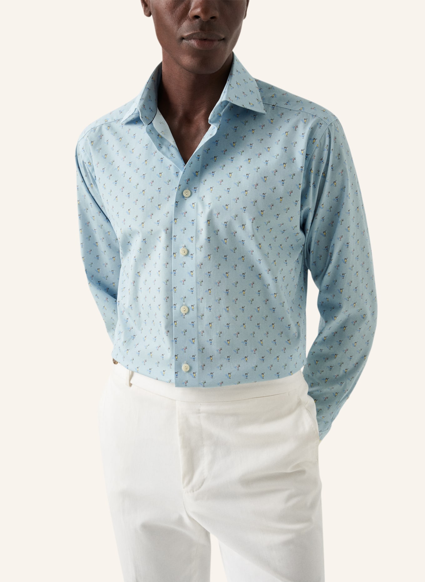 ETON Slim fit Popeline-Hemd, Farbe: BLAU (Bild 5)