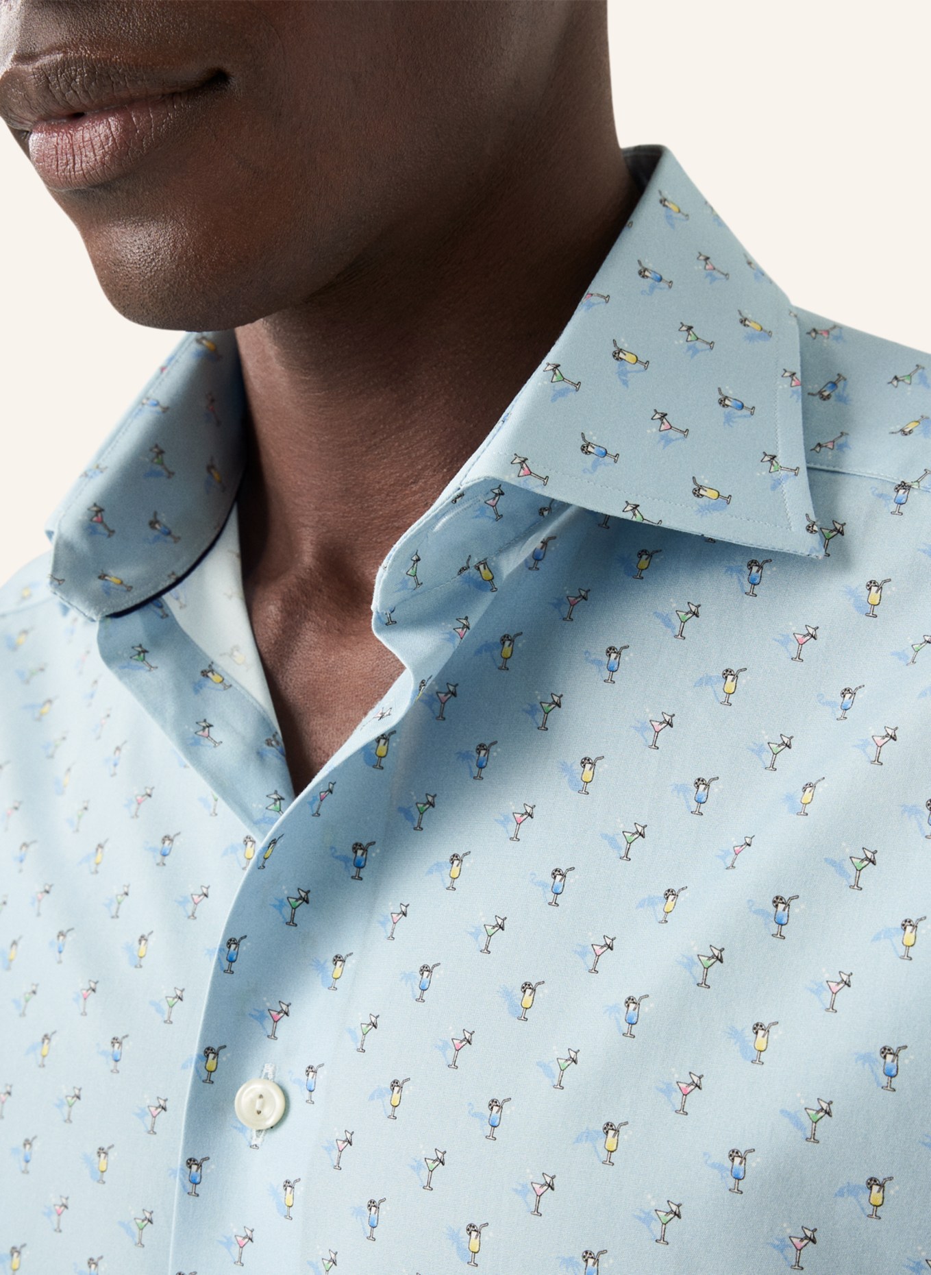 ETON Slim fit Popeline-Hemd, Farbe: BLAU (Bild 3)