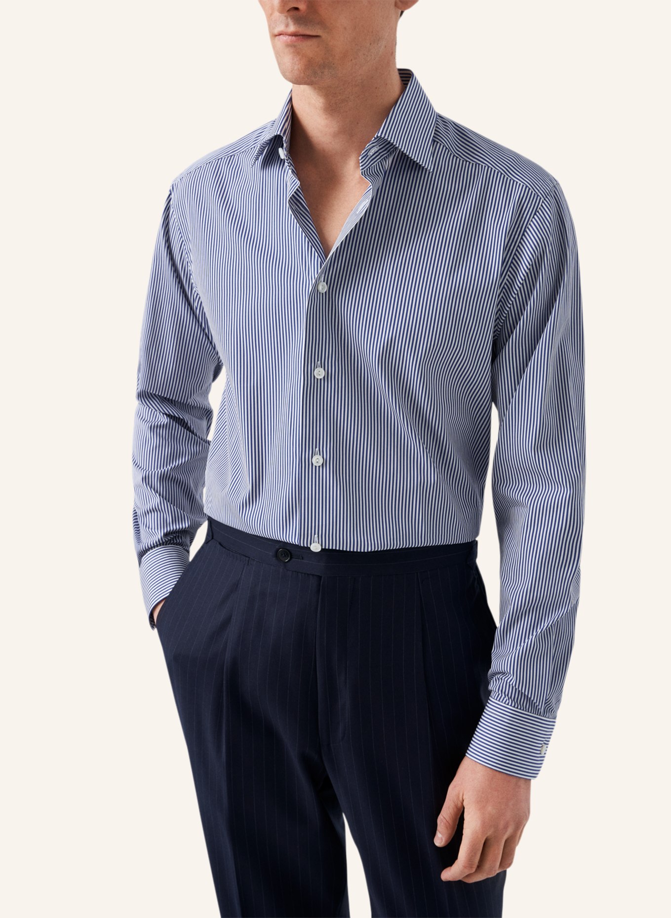 ETON Contemporary fit Popeline-Hemd, Farbe: DUNKELBLAU (Bild 5)