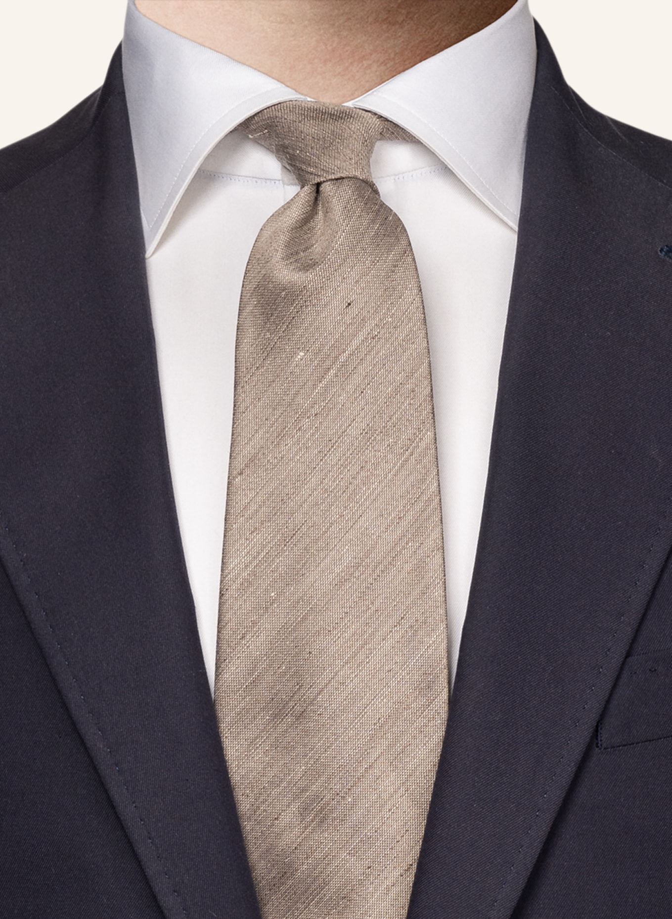 ETON Seiden-Leinen-krawatte, Farbe: BEIGE (Bild 2)