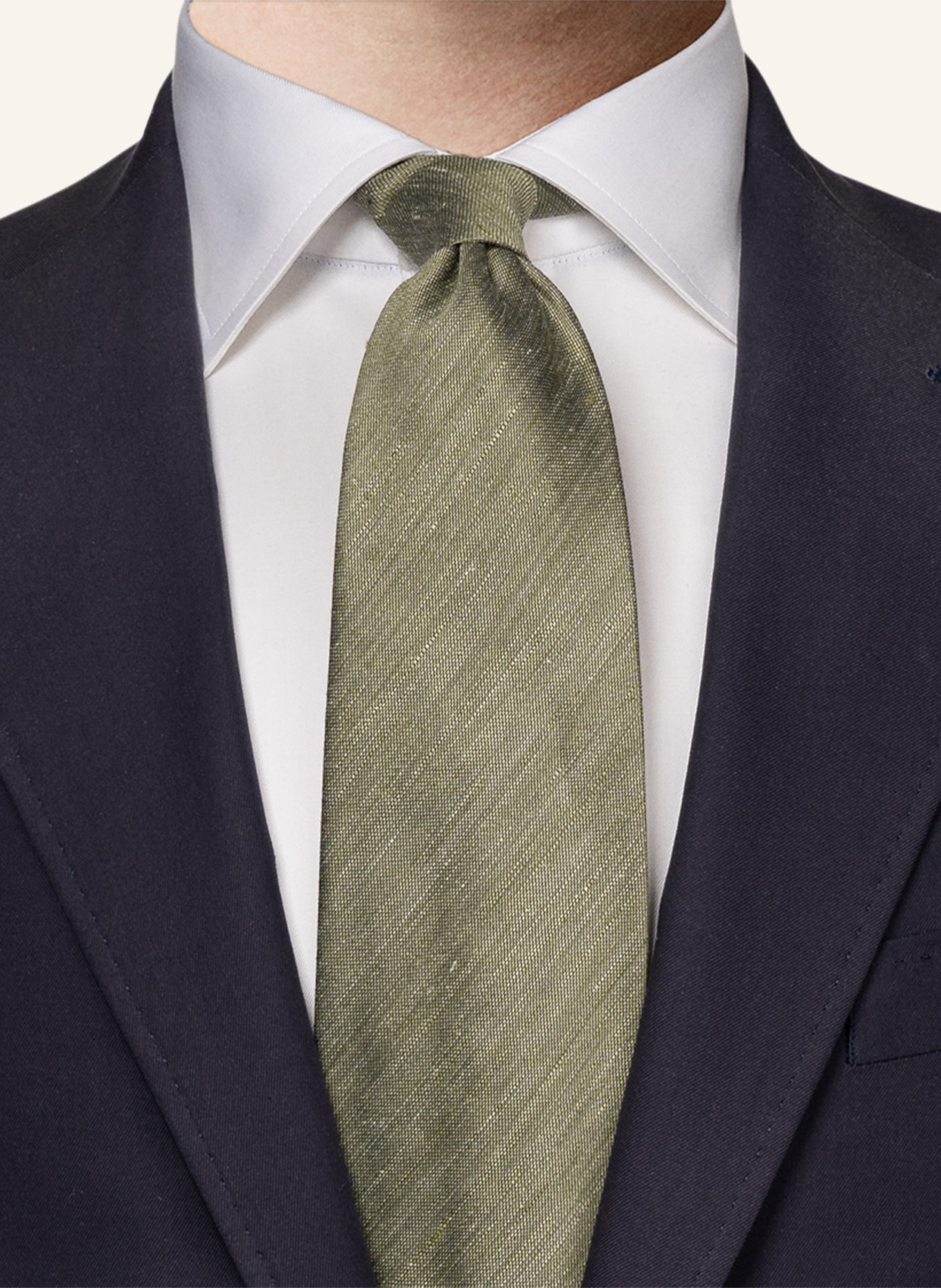 ETON Seiden-Leinen-krawatte, Farbe: GRÜN (Bild 2)