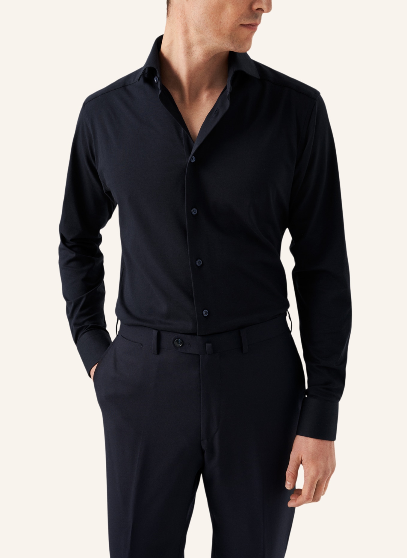 ETON Slim fit Hemd aus Vier-Wege-Stretch, Farbe: DUNKELBLAU (Bild 5)