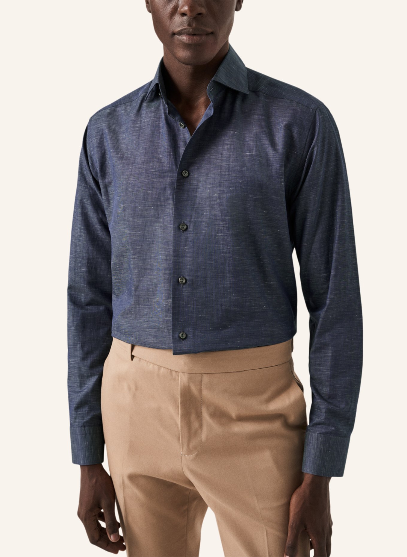 ETON Slim fit Leinenhemd, Farbe: DUNKELBLAU (Bild 5)