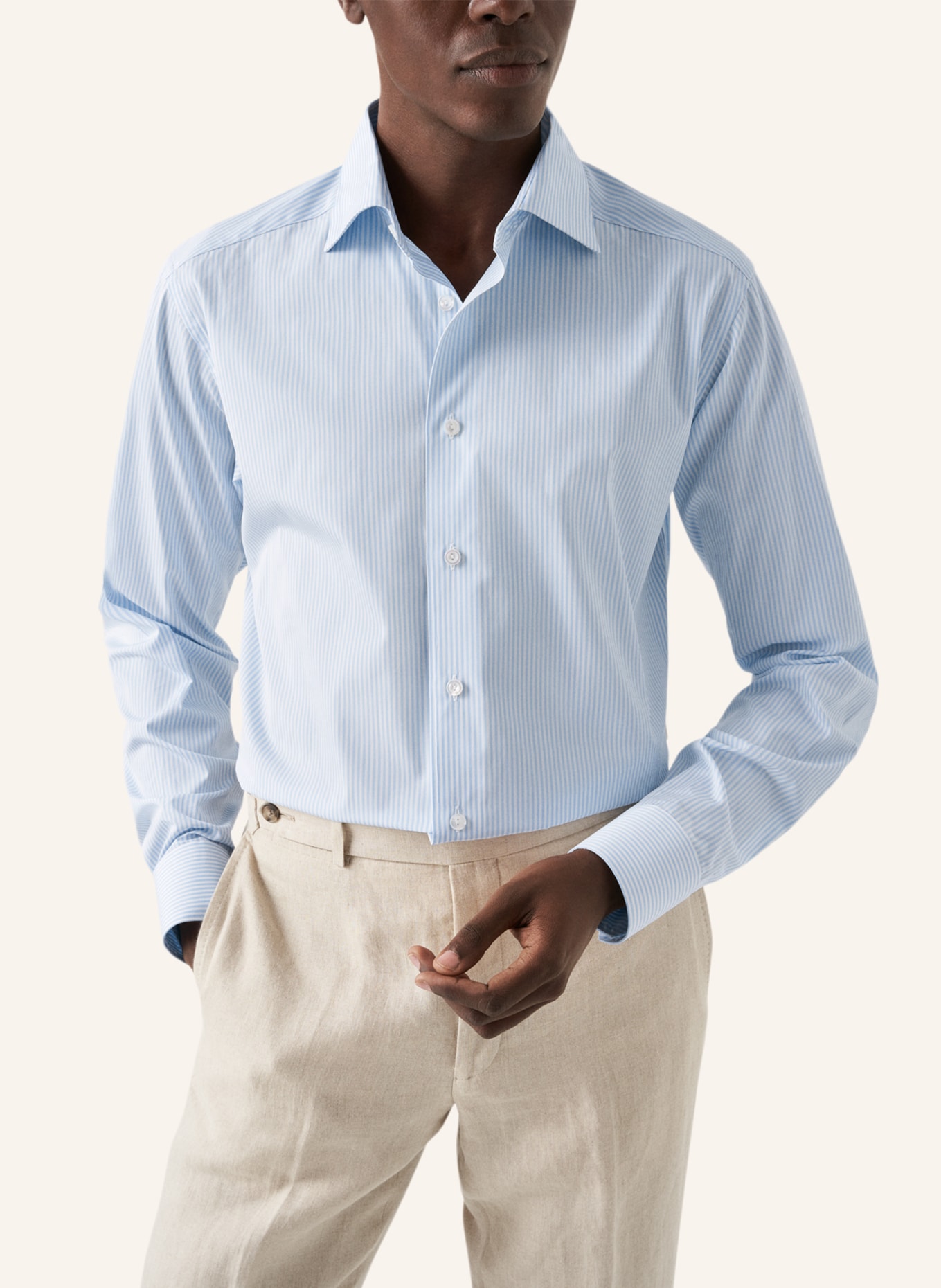 ETON Slim fit Popeline-Hemd, Farbe: BLAU (Bild 5)