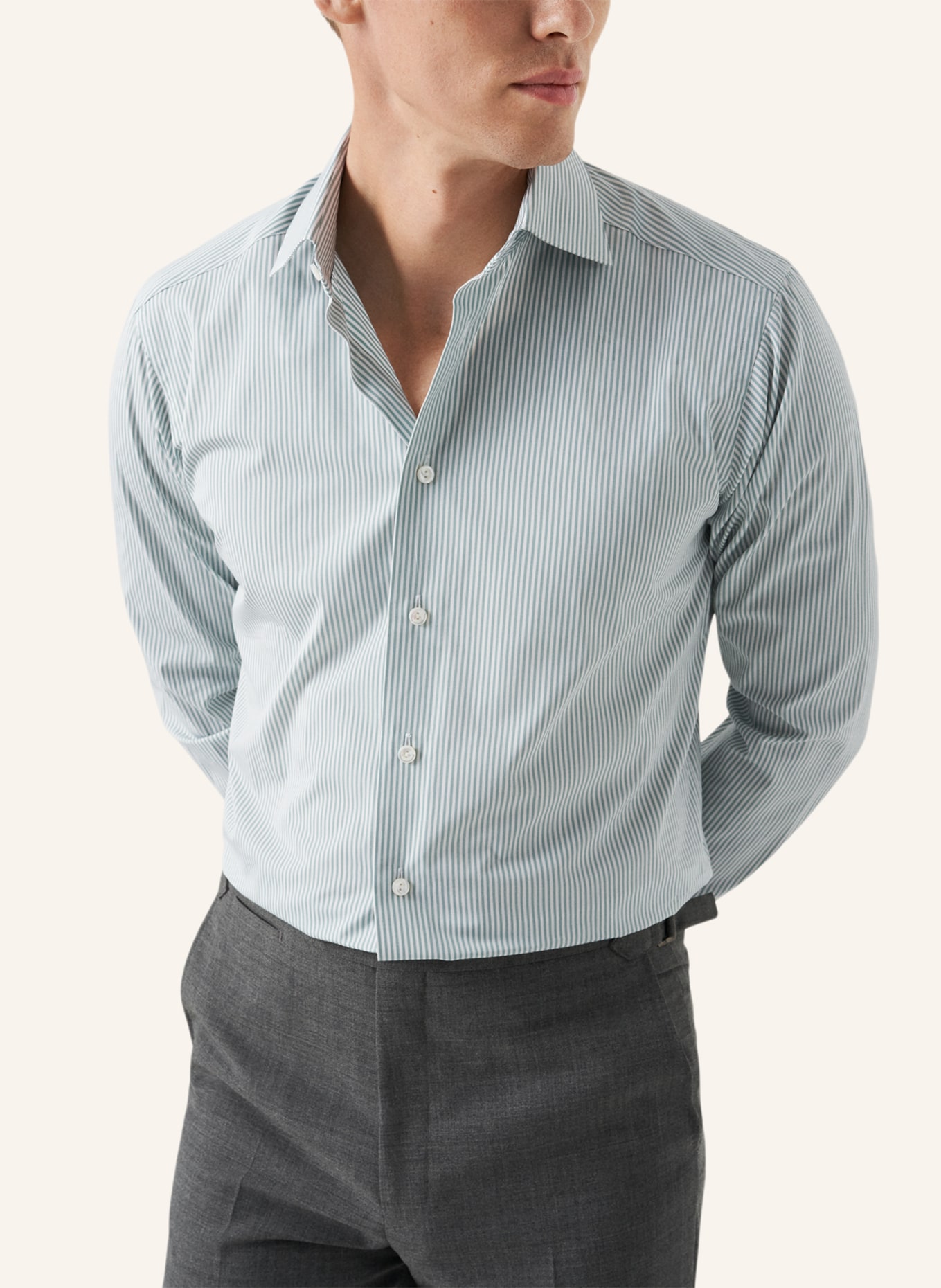 ETON Slim fit Popeline-Hemd, Farbe: HELLGRÜN (Bild 5)