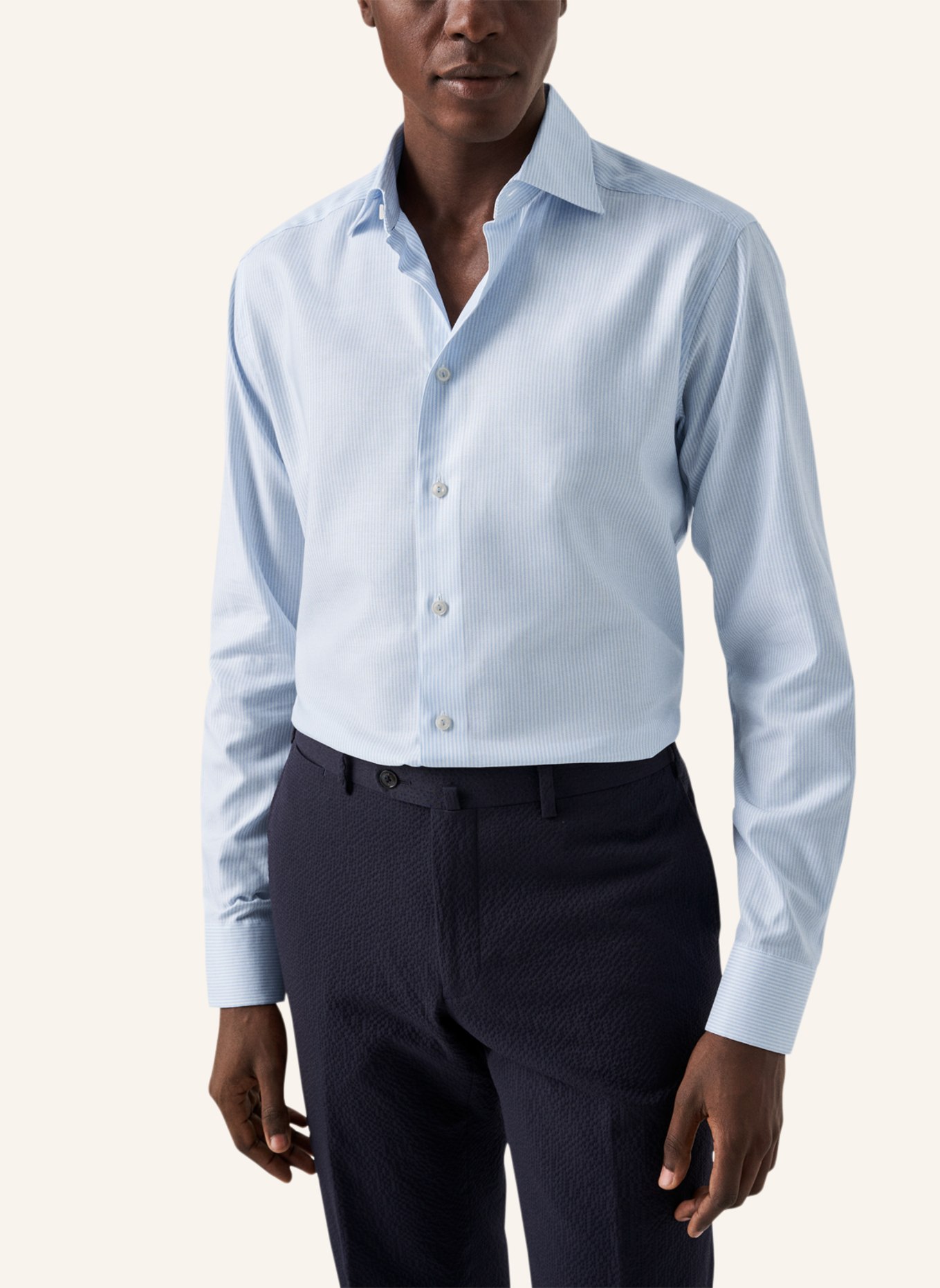 ETON Slim fit Baumwoll-Tencel™-Hemd, Farbe: BLAU (Bild 5)