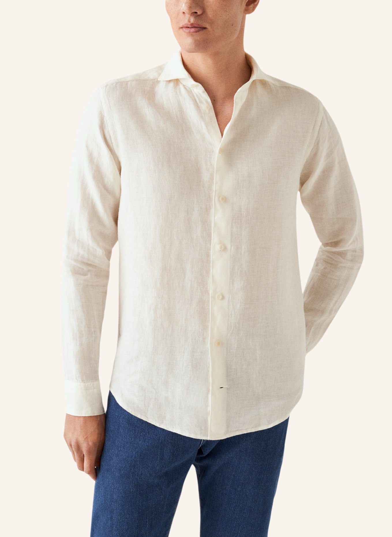 ETON Contemporary fit Leinenhemd, Farbe: WEISS (Bild 5)