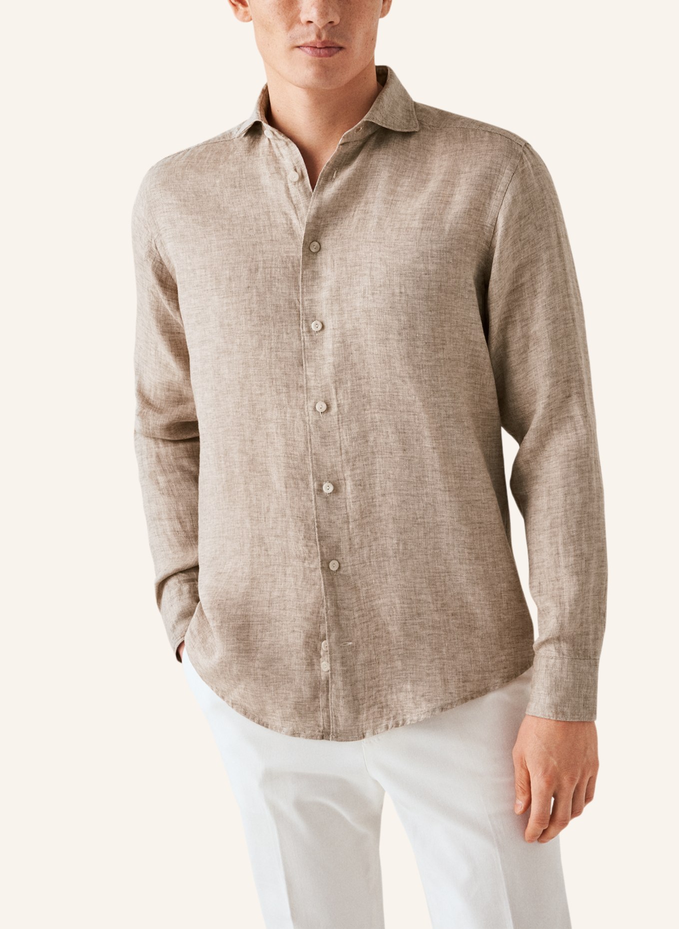 ETON Contemporary fit Leinenhemd, Farbe: BRAUN (Bild 5)
