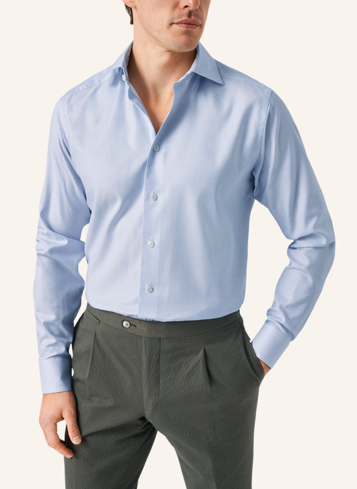 ETON Contemporary fit Baumwoll-Tencel™-Hemd, Farbe: BLAU (Bild 5)