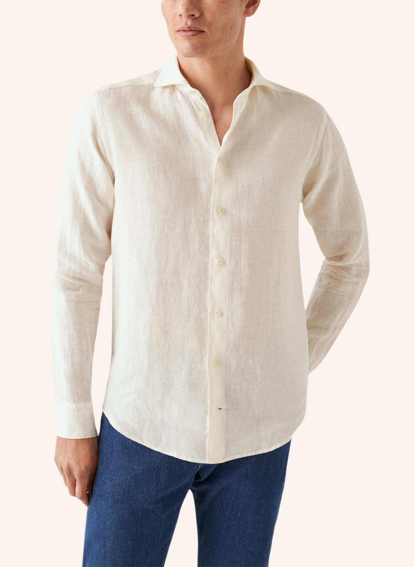 ETON Slim fit Leinenhemd, Farbe: WEISS (Bild 5)