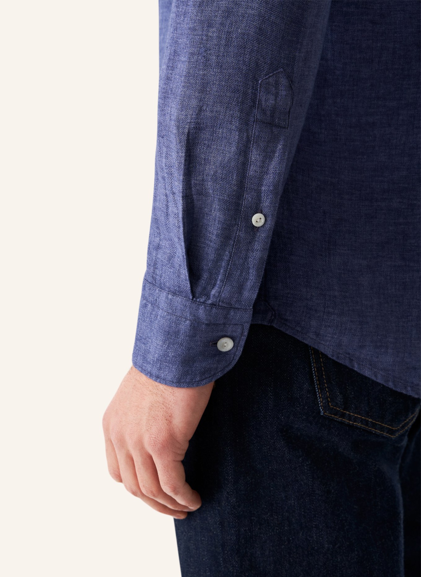 ETON Slim fit Leinenhemd, Farbe: BLAU/ DUNKELBLAU (Bild 4)