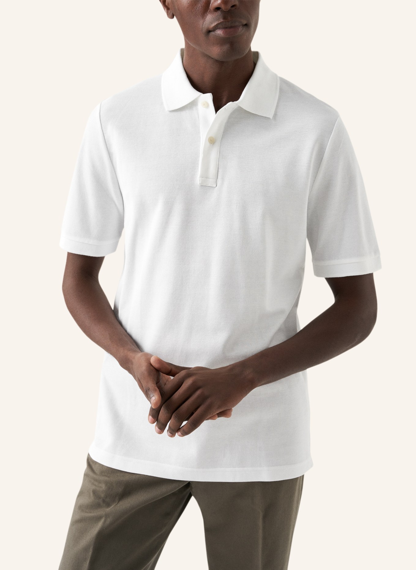 ETON Regular fit Polohemd, Farbe: WEISS (Bild 5)