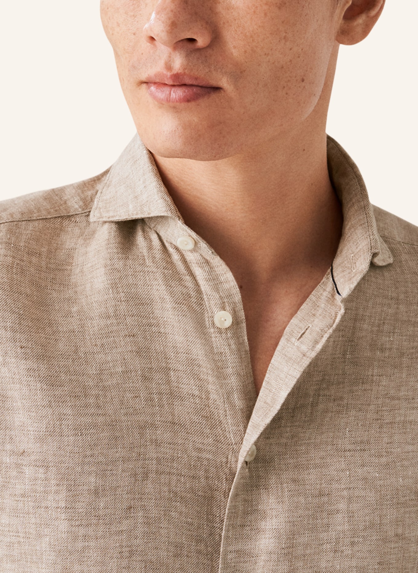 ETON Slim fit Leinenhemd, Farbe: BRAUN (Bild 3)