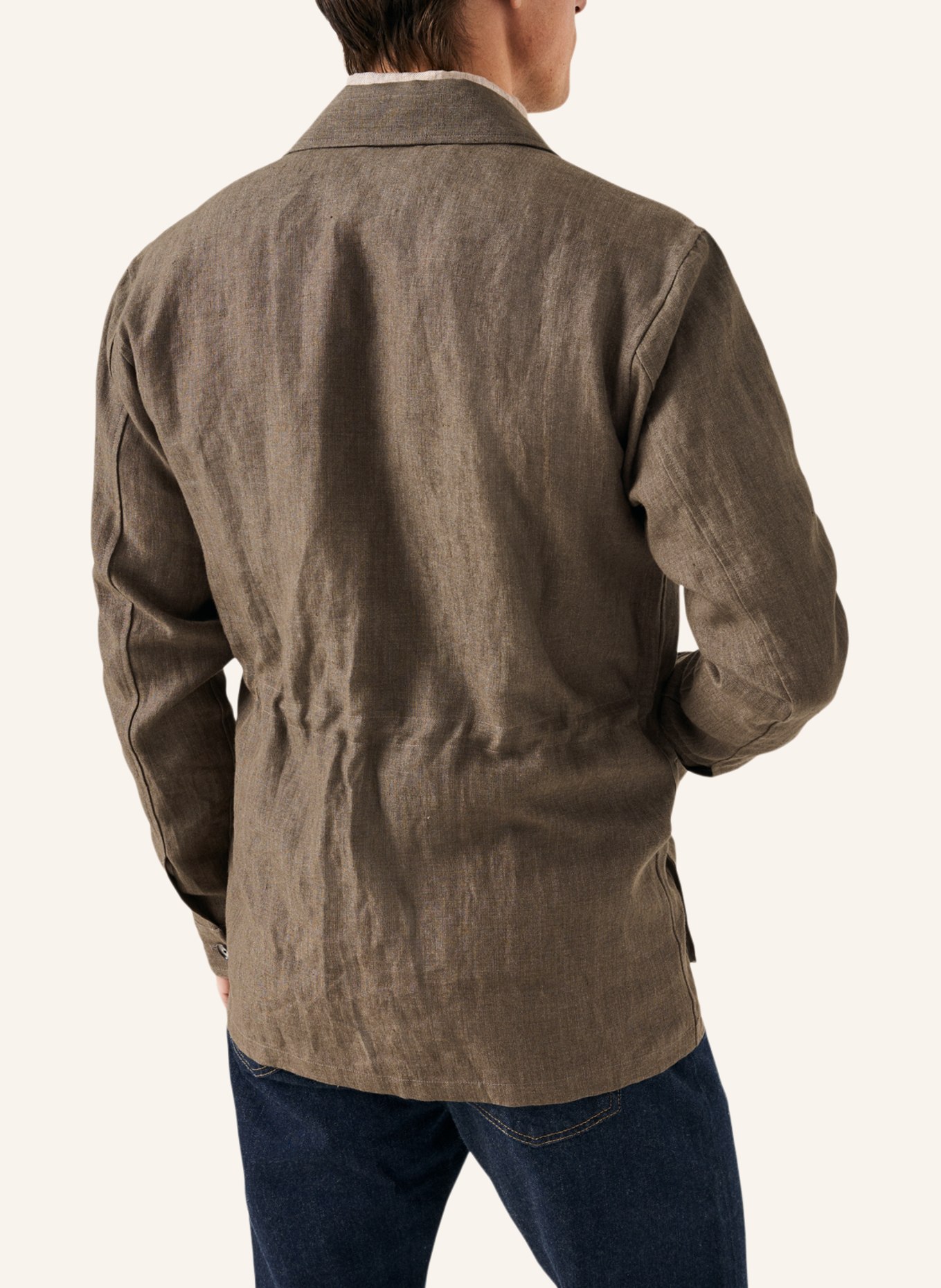 ETON Leinen-Overshirt, Farbe: DUNKELGRÜN (Bild 2)