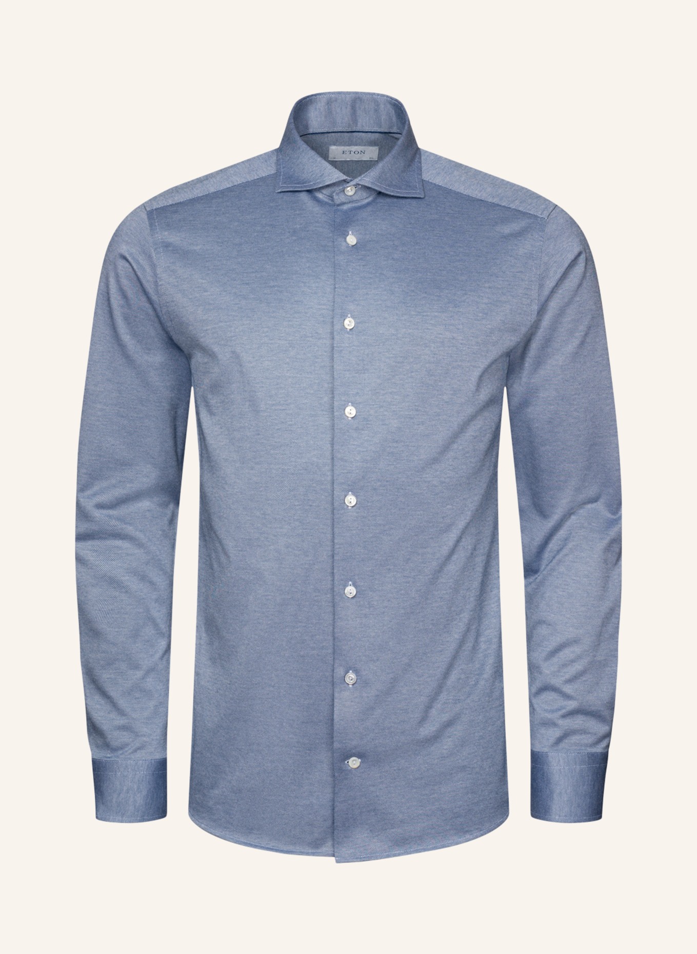 ETON Slim fit Filo di Scozia Pikéskjorta, Farbe: BLAU (Bild 1)