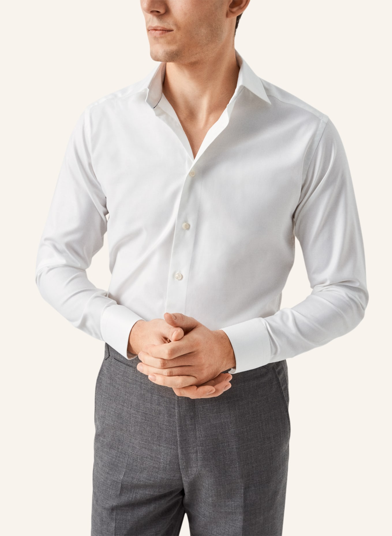 ETON Slim fit Baumwoll-Tencel™-Hemd, Farbe: WEISS (Bild 5)