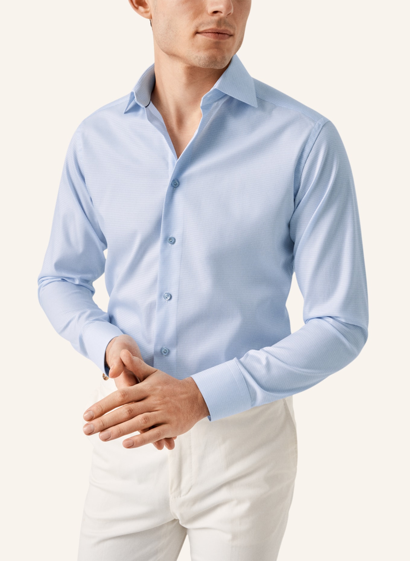 ETON Contemporary fit Piqué-Hemd, Farbe: BLAU (Bild 5)