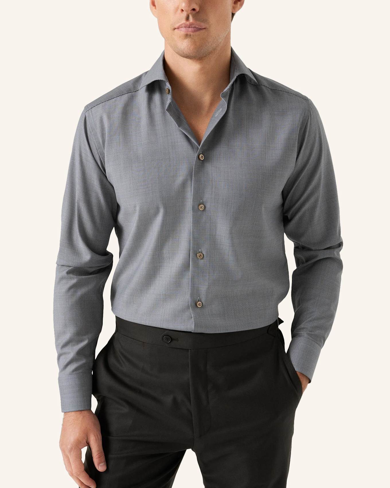 ETON Slim Fit Merino-Wollhemd, Farbe: BRAUN (Bild 5)