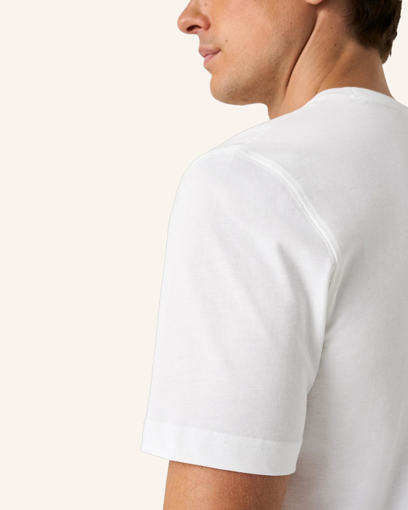 ETON T-Shirt Jersey Aus Supima-Baumwolle: WEISS