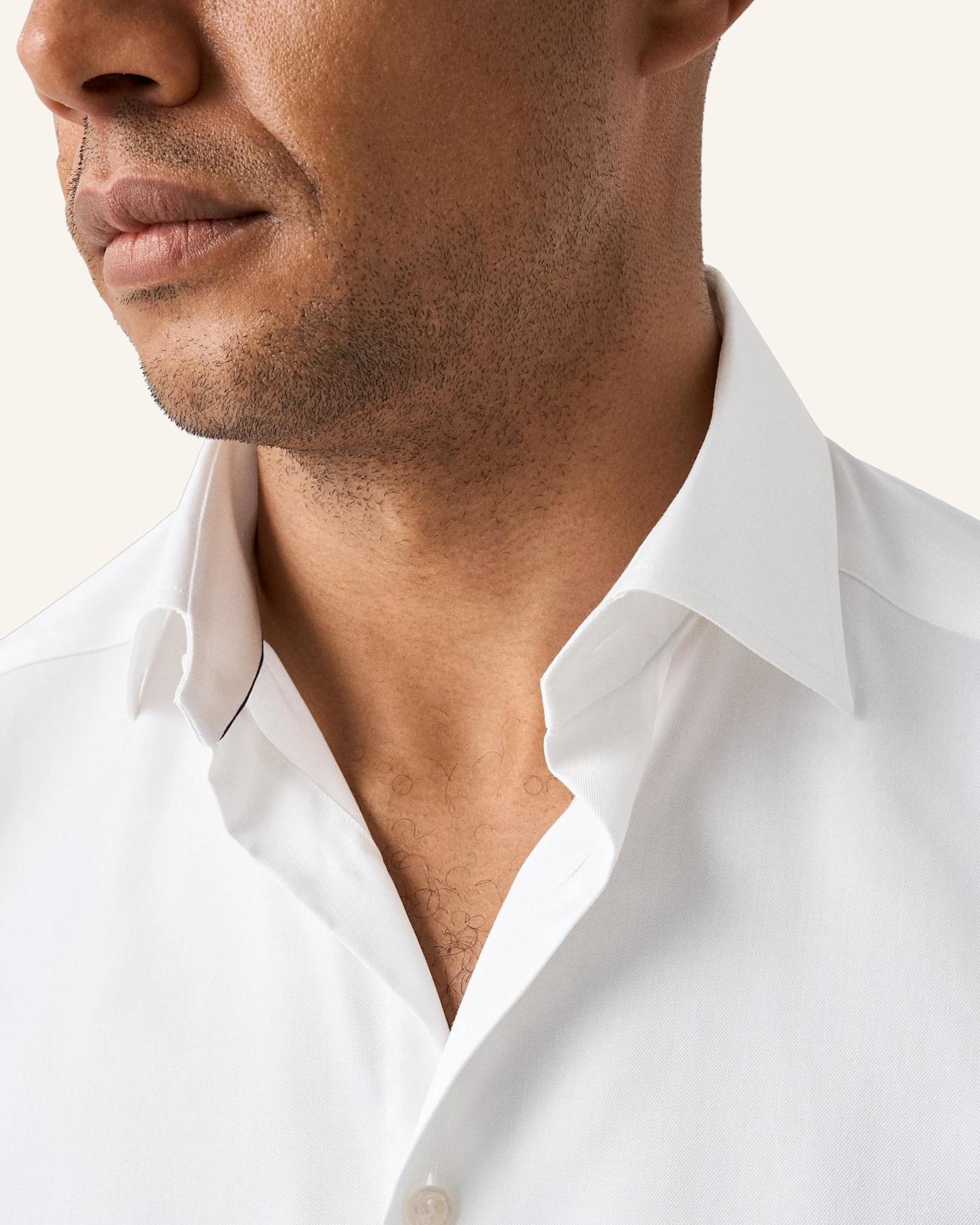 ETON Hemd Baumwolle Tencel™ Lyocell Slim Fit: WEISS
