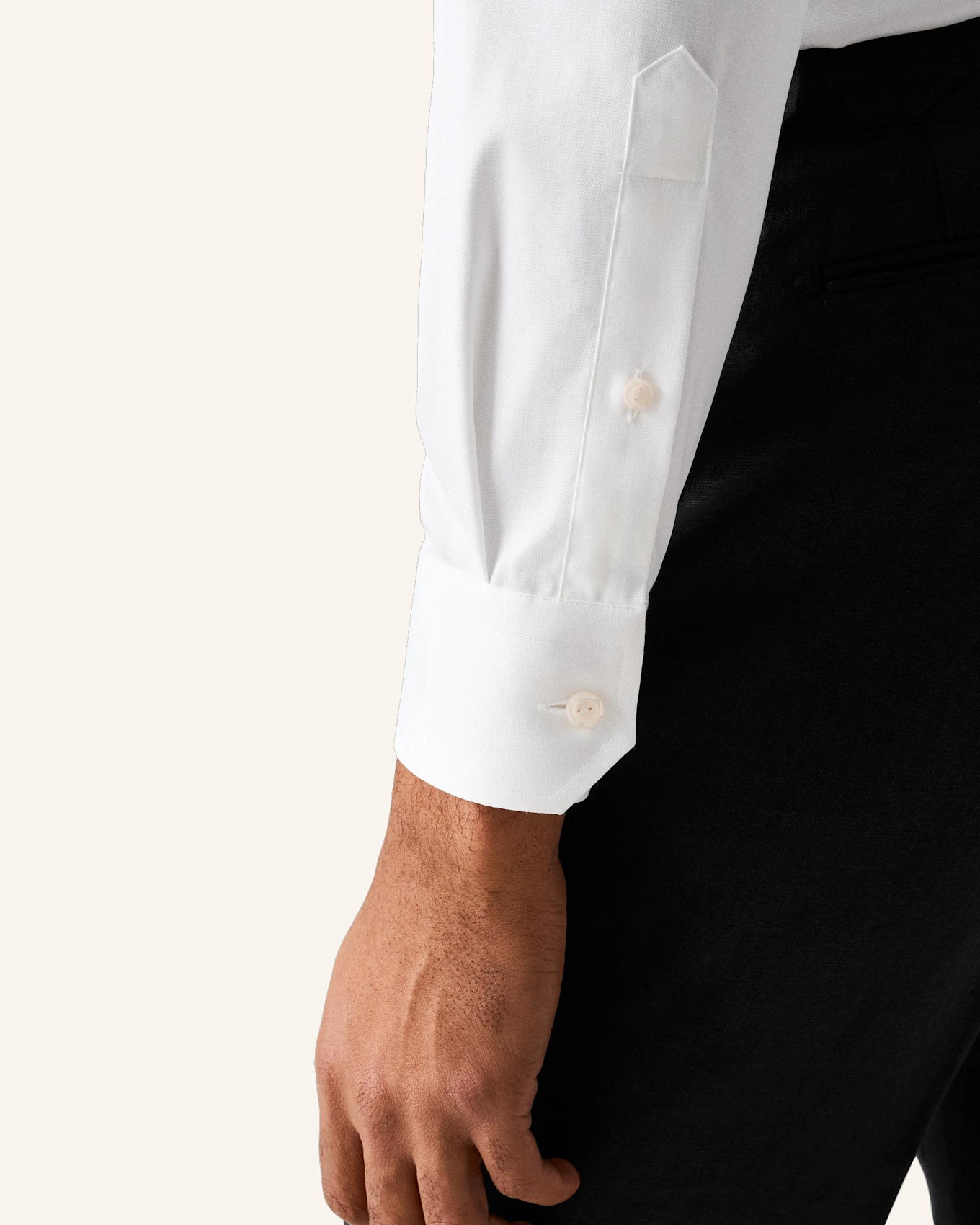 ETON Hemd Baumwolle Tencel™ Lyocell Slim Fit: WEISS