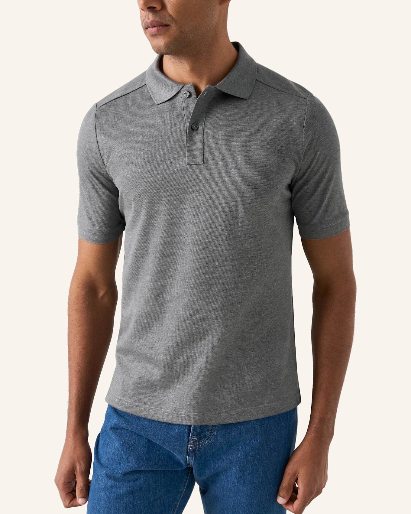 ETON Hemd Filo Di Scozia Baumwolle Piqué Regular Fit: DUNKELGRAU