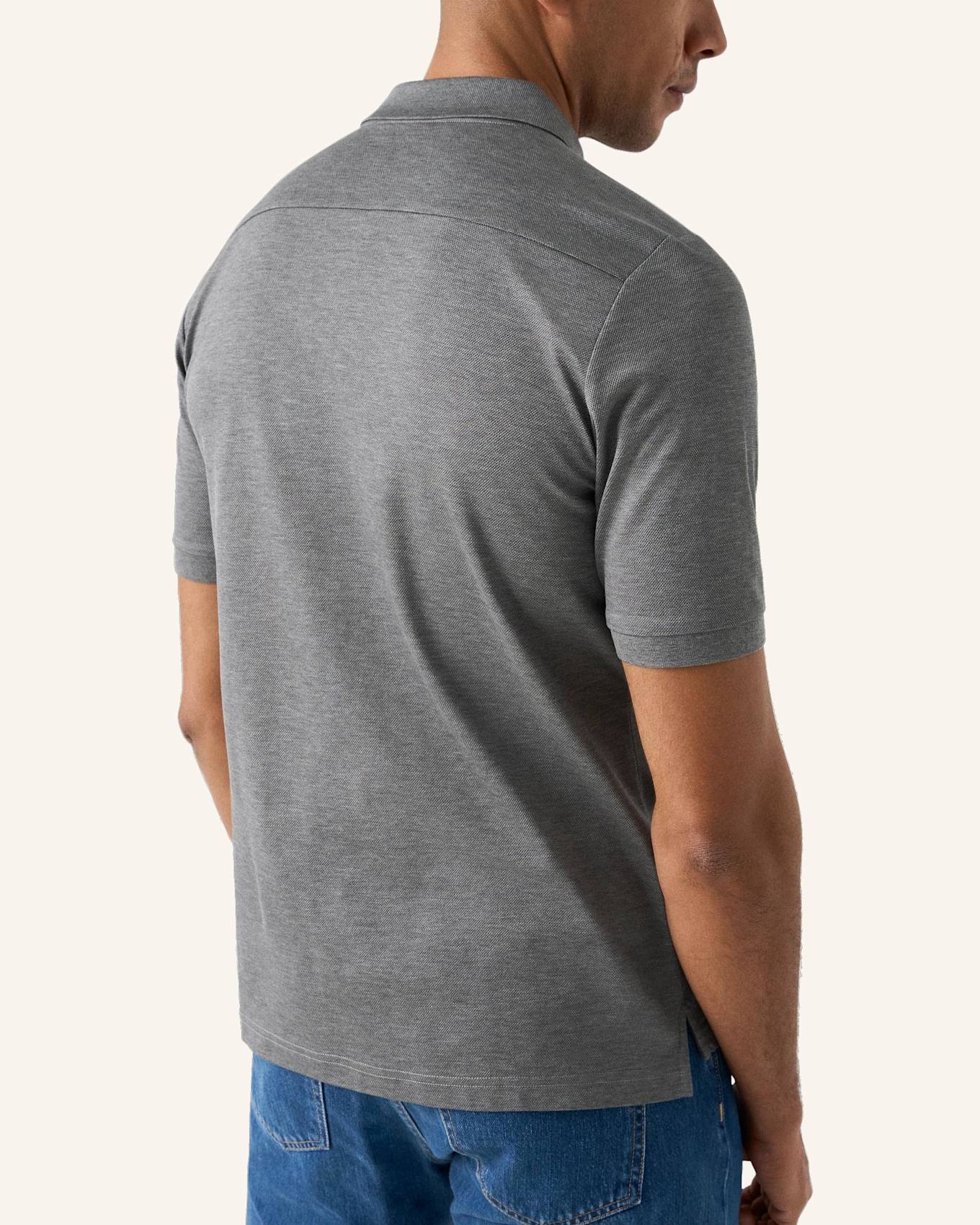 ETON Hemd Filo Di Scozia Baumwolle Piqué Regular Fit: DUNKELGRAU