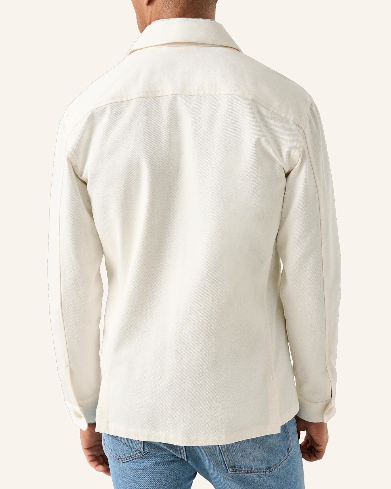 ETON Jeanshemd Overshirt Aus Denim: WEISS
