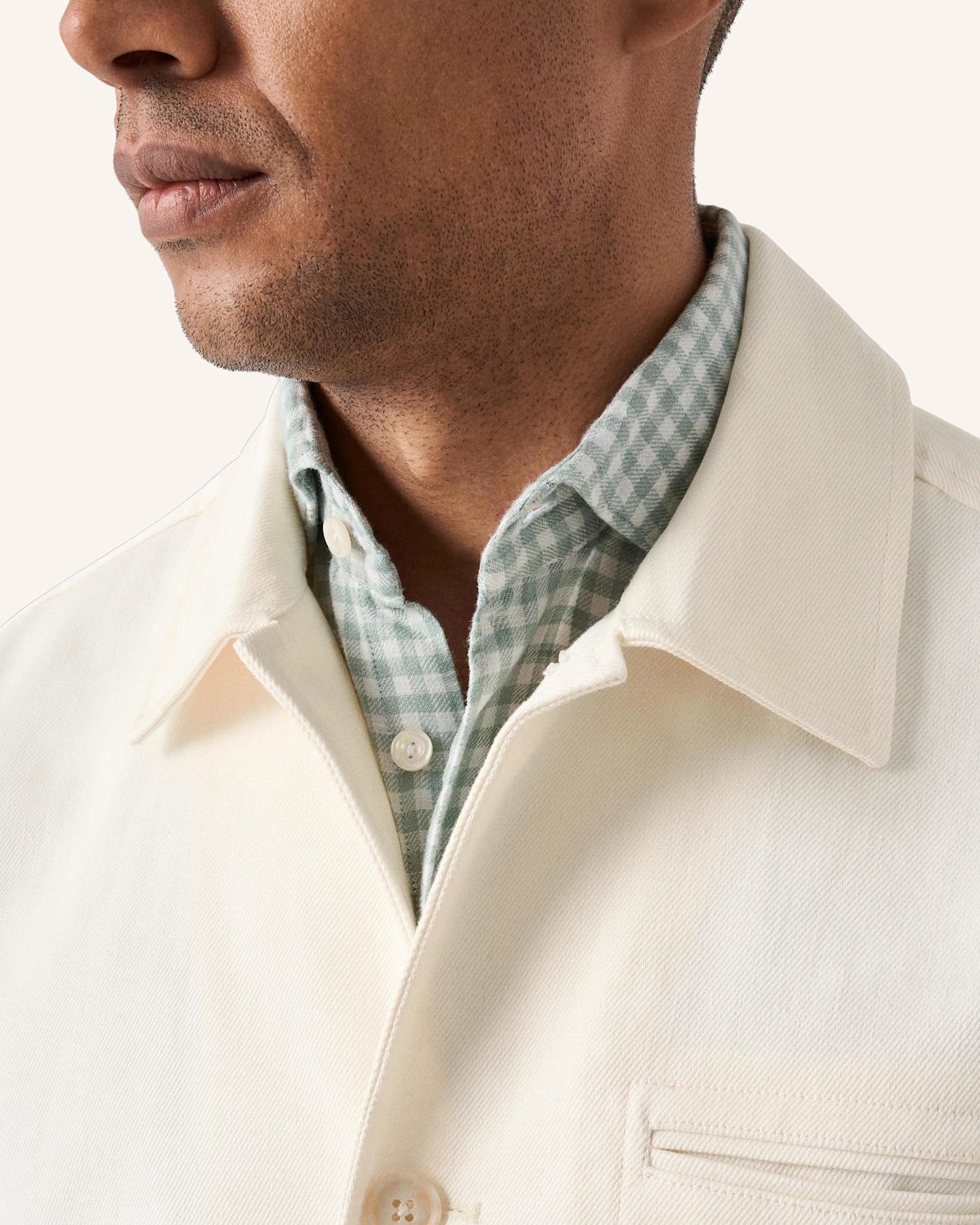 ETON Jeanshemd Overshirt Aus Denim: WEISS