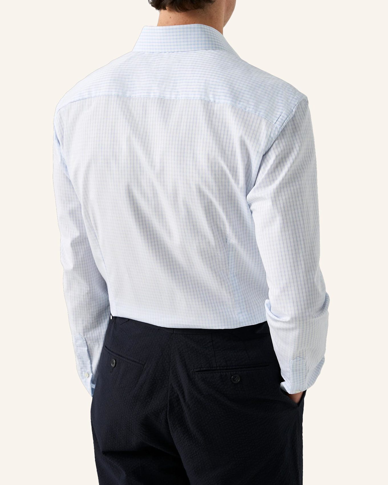 ETON Hemd Baumwolle Piqué Contemporary Fit: BLAU